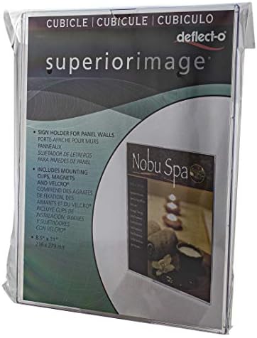 Deflecto 588601 Superior Sime Cubicle Sign Signer, 8 1/2 x 11 Inter, Clear
