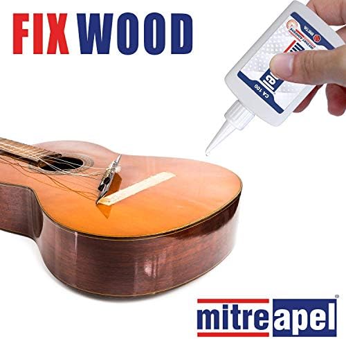 Mitreapel Super Ca лепак со лепило за прскање со спреј - лепак CA со активатор за дрво, пластика, метал, кожа, керамика - лепак за