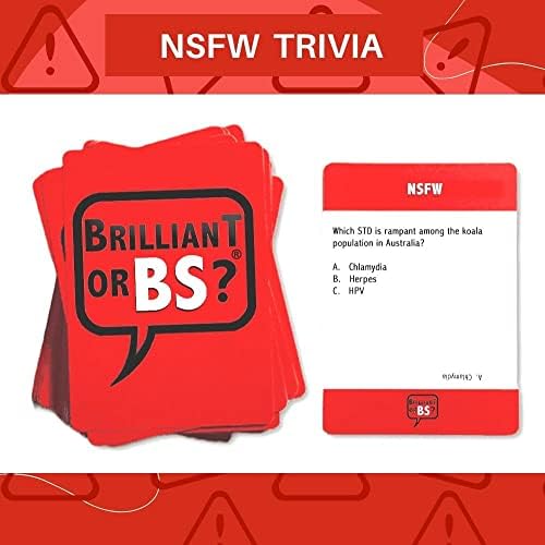 Брилијантен или БС? NSFW Expansion Pack - смешна игра за блефирање за 4-6 играчи, игра за забави за возрасни тривија, на возраст од 18+