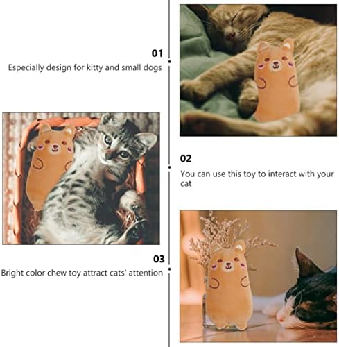 Ipetboom 5 парчиња играње стил џвакање кадифен играчки интерактивни миленици играчки мачки заби за забивање цртан филм залак