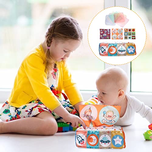 Играчки за новороденчиња Абаодам игра за новороденче 4pcs сензорно ткиво интерактивно ткиво кутија сензорна кутија игра играчка за новороденчиња