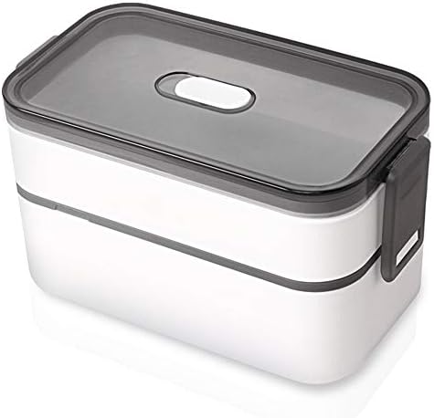 Кутија за ручек на Елилина Бенто, кутија со двојно слој, машина за миење садови и микробранова јапонски стил запечатена кутија за ручек со двојно