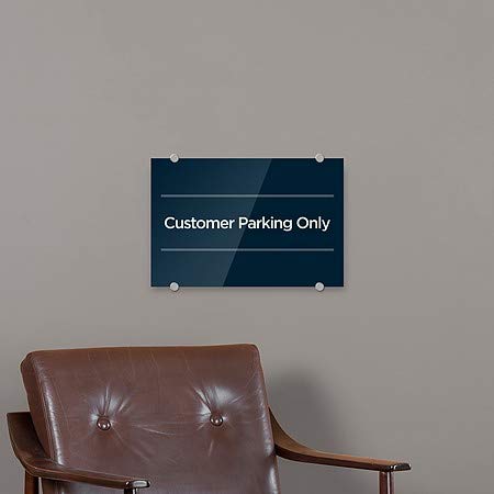 CGSignLab | „Само за паркирање на клиентите -басична морнарица“ Премиум акрилен знак | 18 x12