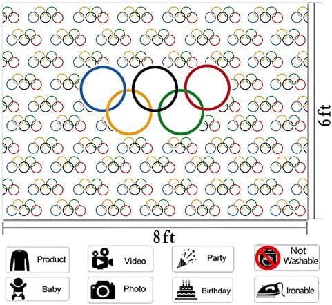 Олимписки спорт Тема фотографија Позадина Олимписки прстени Меѓународни транспаренти за спортски забави Фото -позадини земји за градинарски
