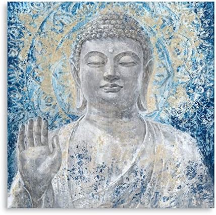 Јелаш Буда платно wallидна уметност слика Будизам статуа која седи инспиративно сликарство Зен Медитација дома декор за бања спална соба врамена