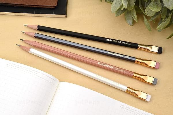 Palomino Blackwing моливи - Премиум 4PCS Правоаголен молив поставен за музичари, дрвокрадци, писатели - луксузни паломино моливи