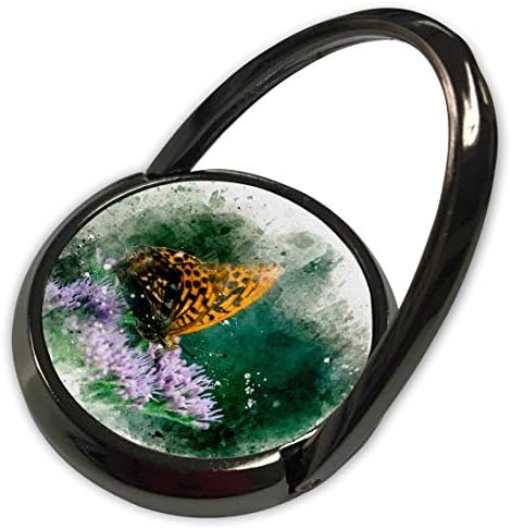 3drose Ана Мари Баг - Импресионистичка мешана медиумска уметност - Убава слика на акварел пеперутка на цветна уметност - Телефонски