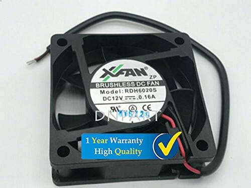 DNPART компатибилен за RDH6020S DC12V 0,16A 6CM 60 * 60 * 20MM 6CM 2PIN Вентилатор за ладење