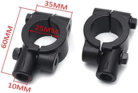 Httmt mt-jingzuo-002-25-bk група црна 1 инч 25мм рачка за моторцикл 10мм огледало на навој за прицврстување на држачот за прицврстување на