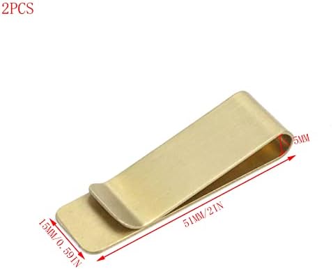 Mewutal 2 парчиња метални пари клип злато пенкало клип месинг кредитна картичка за документ за тетратка за хартија