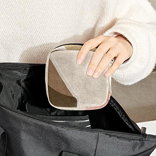 Орјуекан санитарна торба за складирање на салфетки, торба за преносни периоди за жени девојки менструална чаша торбичка, каки апстрактна