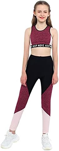 Мојли девојки со две парчиња атлетска облека со кратки ракави со плен шорцеви за гимнастика/танц/спорт