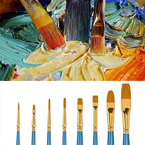 Ylyajy 50pcs уметник боја четка поставена најлон акварел за коса акрилно масло за масло за сликање канцелариски материјал