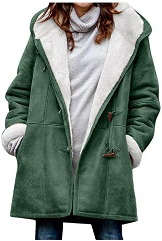 Палта за жени, зимски палта за жени плус големина на руно јакна волна топла задебели џебови од палто