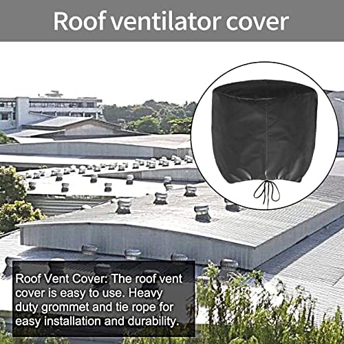Куќа на покривот на покривот на турбината - аспираторите на покривот Nopwer Shield Shield Canvas 20 x 20 4 парчиња црна
