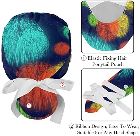 Вечерната улица работна капа со копче и џемпери 2 пакувања за еднократна хируршка хирургија, држач за конска опашка, повеќе бои