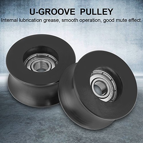 0840UU 8x39.5x20.1mm најлонски обложен u Groove Guide voicle тркало на тркала, лежиште u type groove макара железничка топка со лежиште