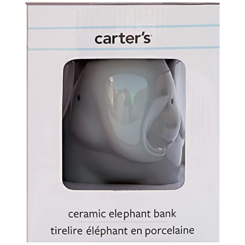 Carter's BB1-23443 Elephant Ceramic Piggy Bank for Kids, 8.1 '' W x 6,8 '' H H