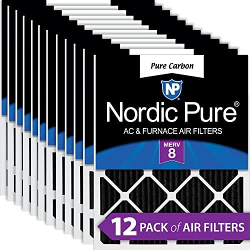 Нордиски Чист 12х25х1 МЕРВ 8 Плисиран Чист Јаглероден Мирис Намалување На Наизменична Струја Печка Филтри За Воздух 12 Пакување