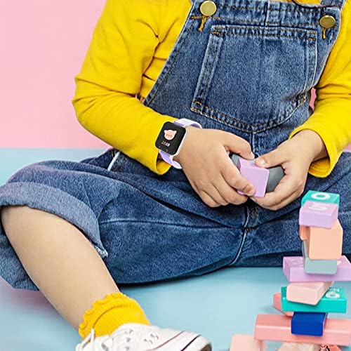 Veezoom компатибилен со Gizmo Watch Band замена за деца, 20мм дише мек силиконски часовник за часовници со иглички за брзо ослободување
