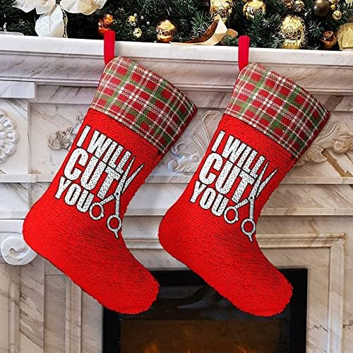 Фризурастист Јас ќе ви ги намалам божиќните чорапи за одмор Реверзибилни бои што се менуваат магичен фонд за Божиќно дрво камин