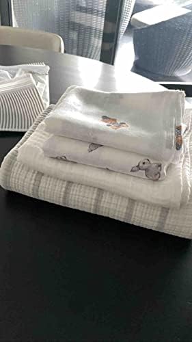 ECRU, 4-катна повеќенаменска крпа од муслин, ќебе, памучен материјал, бела боја, бебешки бебе, домашно текстил мебел
