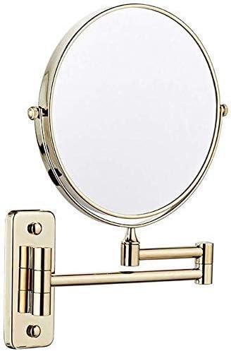Новоцес огледала за бања монтирани, двострани 3x зголемување козметичко огледало 8-инчен суета огледало 360 бесплатна ротација