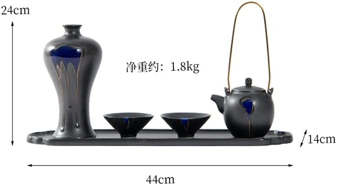 Ганфанрен чај постави керамички сет модел со простории за чај со чај декорација мека декорација (боја: а, големина