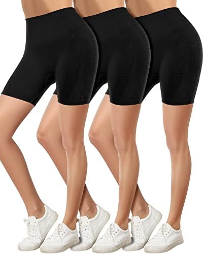 Ама Ларси, жени со 3 парчиња тренинзи за јога, лесни плен велосипедисти шорцеви со високи половини што трчаат атлетски хеланки