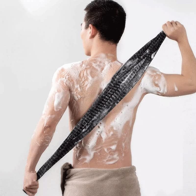 Yfqhdd ексфолирајќи го грбот на телото за чистење на телото за пишки за јаглеродни влакна, бања, миење крпа за мажите за мажи