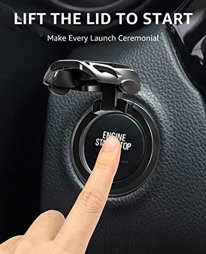 Копче за копче за метален мотор на моторот, притиснете за почеток/стоп, капакот на копчето, покривање на копчето за палење на автомобили/налепница