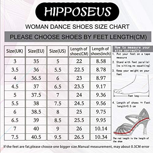 Hipенски латински танцувачки чевли на хипосеус за сала за сала, танго, салса, чевли за танцување во Бахата, модел 217