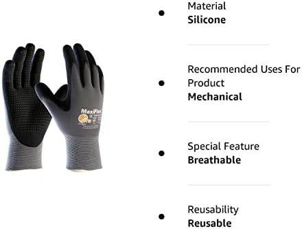 3 пакувања Maxiflex издржливост 34-844 беспрекорно плетено најлонско работно ракавица со нитрил обложена зафат на дланката и прстите