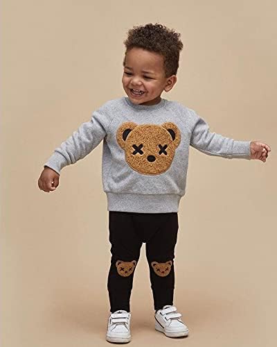 Детско дете бебе девојче есен зимска облека вафли плетена долга ракав пулвер џемпер на врвот и панталони 2 парчиња облеки