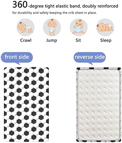 Спортски тематски вграден креветче за креветчиња, стандарден душек за креветчиња, вграден лист за деца, креветчиња за креветчиња за