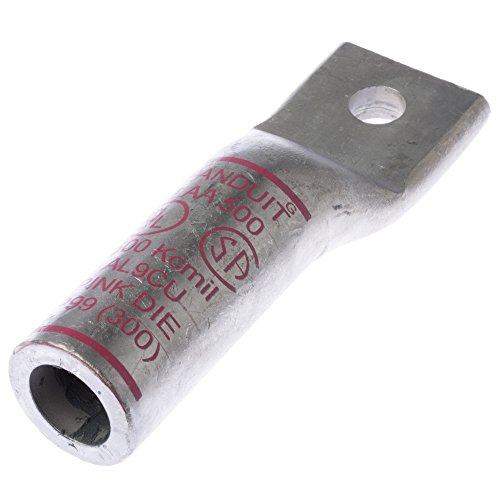 Panduit LAA500-12-2 CODER BODER LUG, една дупка, алуминиум, 500 kcmil Aluminum/Bopper Signator Size, 1/2 Големина на дупката за обетка, розова