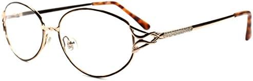Гроздобер ретро мода стилска овална рамка жени 1,00 очила за читање
