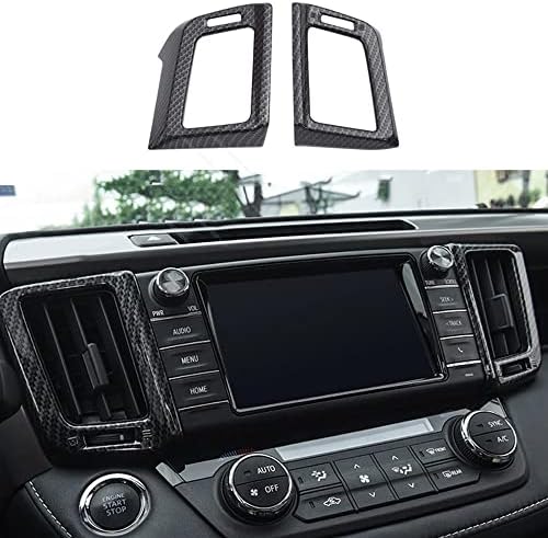 Boyuer за Toyota RAV4 2013 2014 2014 2015 2017 2018 2PCS ABS табла Централна конзола климатизација A/C вентилаторска рамка за внатрешни