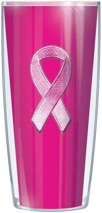 Рак На дојка лента со Топла Розова Капак Тамблер Чаша 16 Мл | Фантастично Задржување На Температурата, Топлинска Изолација! Машина