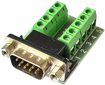 Hailege 2PCS DB9 машки адаптер RS232 до терминалот RS232 Serial во Terminal DB9 конекторот Конвертен адаптер