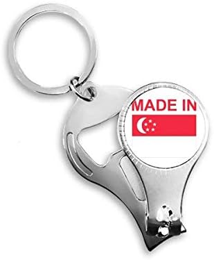 Направено во Сингапур Кантри Loveубовен ноил Нипер прстен клуч за шишиња со шишиња со шише Клипер
