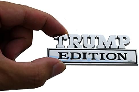 2 парчиња Амблеми на издание на Трамп, 3Д налепница за автомобили со значка со силно лепило од 3 метри, замена на фендер за F150 F250 F350 Chevy