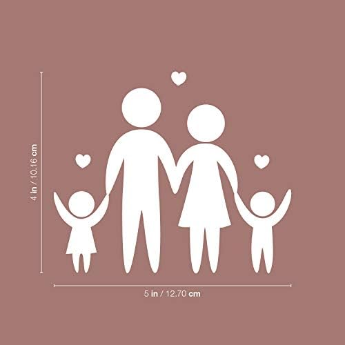 Винил Ѕид Уметнички Налепници-Мало Семејство-4 х 5 - Инспиративна Модерна Симпатична Налепница Со Четири Мали Семејни Облици За