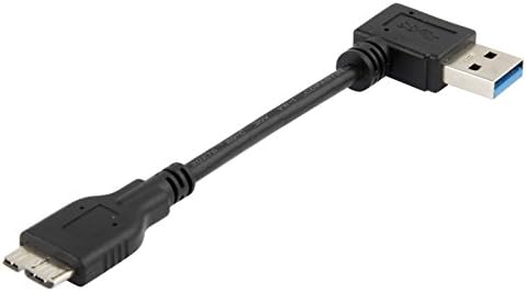 USB адаптер USB 3.0 машки до микро USB 3.0 машки адаптер кабел, десен свиок, должина: 12cm.