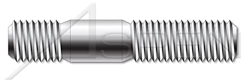 M6-1,0 x 50mm, DIN 938, метрички, столпчиња, двојно завршување, завршен крај 1,0 x дијаметар, не'рѓосувачки челик A2