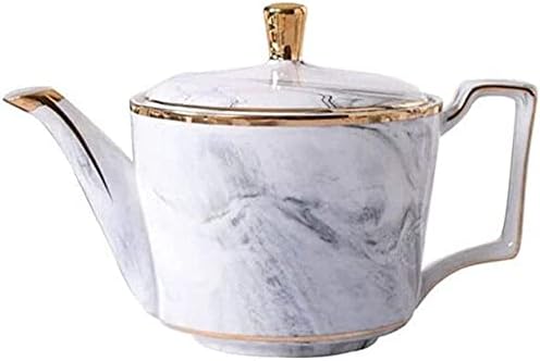 Лианксиао-Чај Сет Мермер Шема Керамички Кафе Чаша И Чинија Во Собата Чајник Попладне Чај Цвет Чај Чаша Керамички Чај Сетови