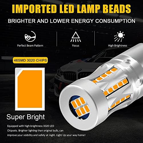 Chemini Килибар 7440 Led Светилки За Трепкачи 7444 7440NA W21W Superbright Blinker Светилки Со Вграден Отпорник На Оптоварување