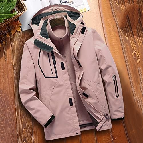 Женски јакни со аспиратор, топло одвојување на ветерници, задебелени топли џемпери, палта зимска факс надворешна облека