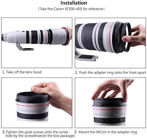 Комплет за филтрирање Kase за Canon EF 400mm F2.8 е леќа на USM. Вклучува CPL-in CPL, предниот адаптер за 150мм, капаче за леќи