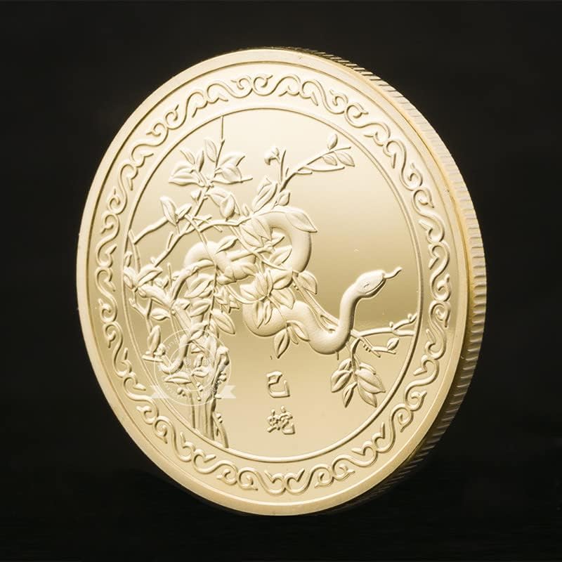 Хороскопски Животни Змија Комеморативни Монети Колекција Зодијак Година Среќа Позлатени Монети Монети